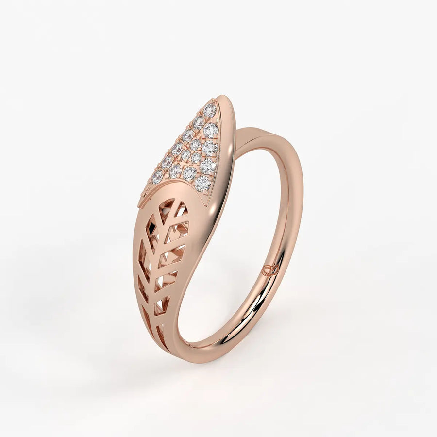 Sylverra Leaf Radiance Ring