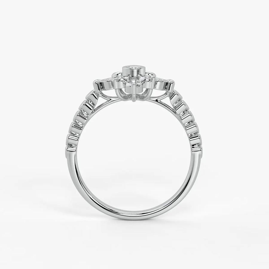 Petal Burst Diamond Ring