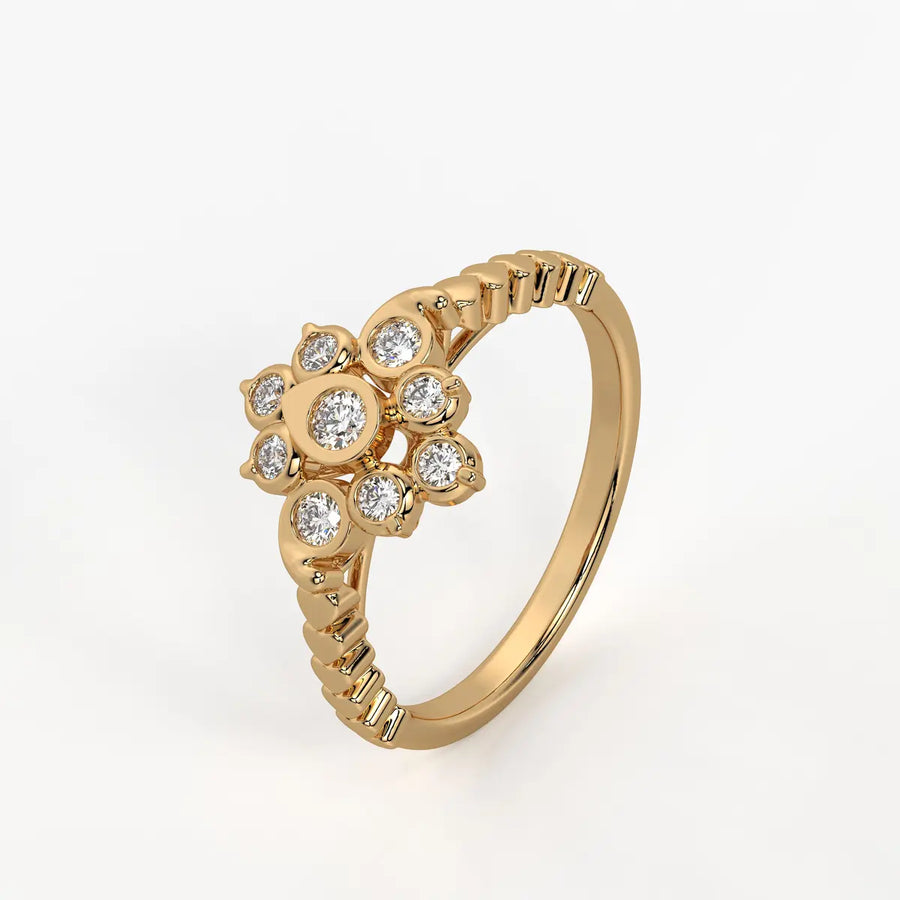 Petal Burst Diamond Ring