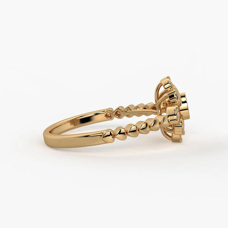 Petal Burst Diamond Ring