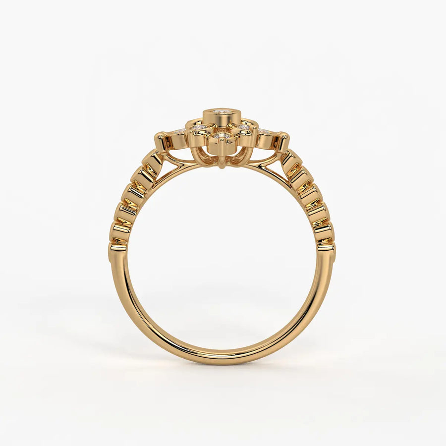 Petal Burst Diamond Ring