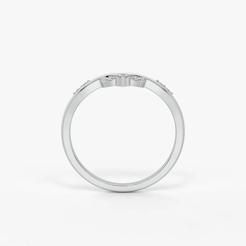 Crown Vee Diamond Ring