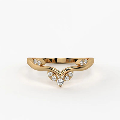 Crown Vee Diamond Ring