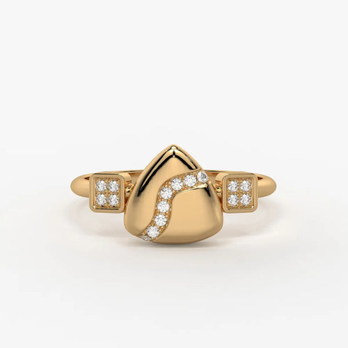 Arvielle Curva Heart Spark Ring
