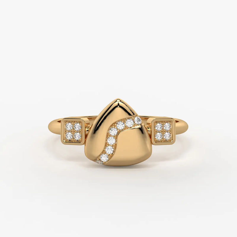 Arvielle Curva Heart Spark Ring