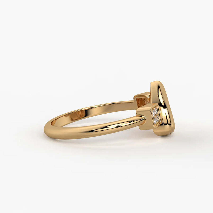 Arvielle Curva Heart Spark Ring