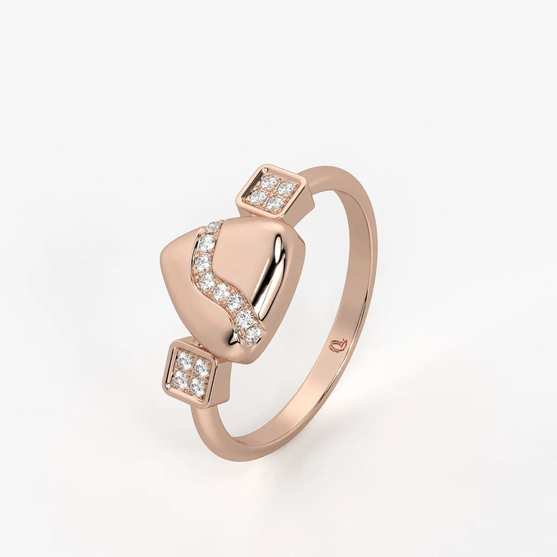 Arvielle Curva Heart Spark Ring