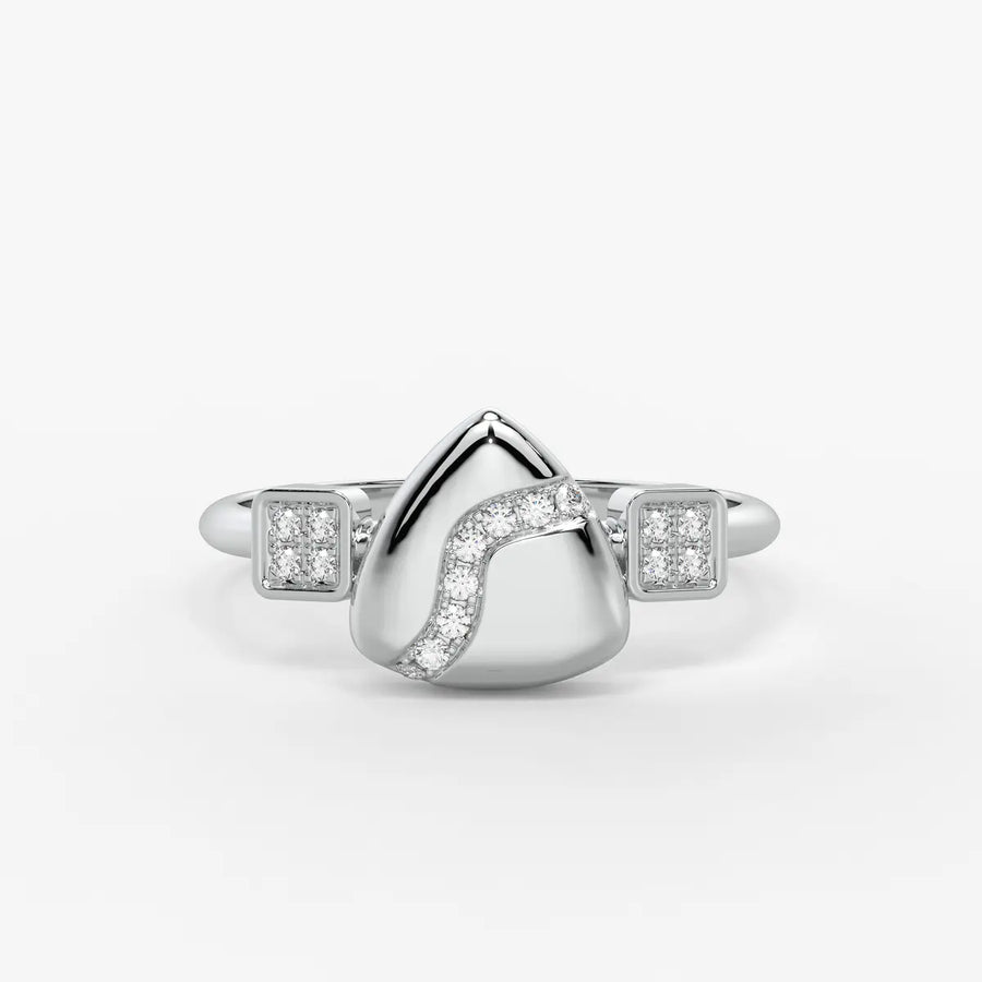 Arvielle Curva Heart Spark Ring