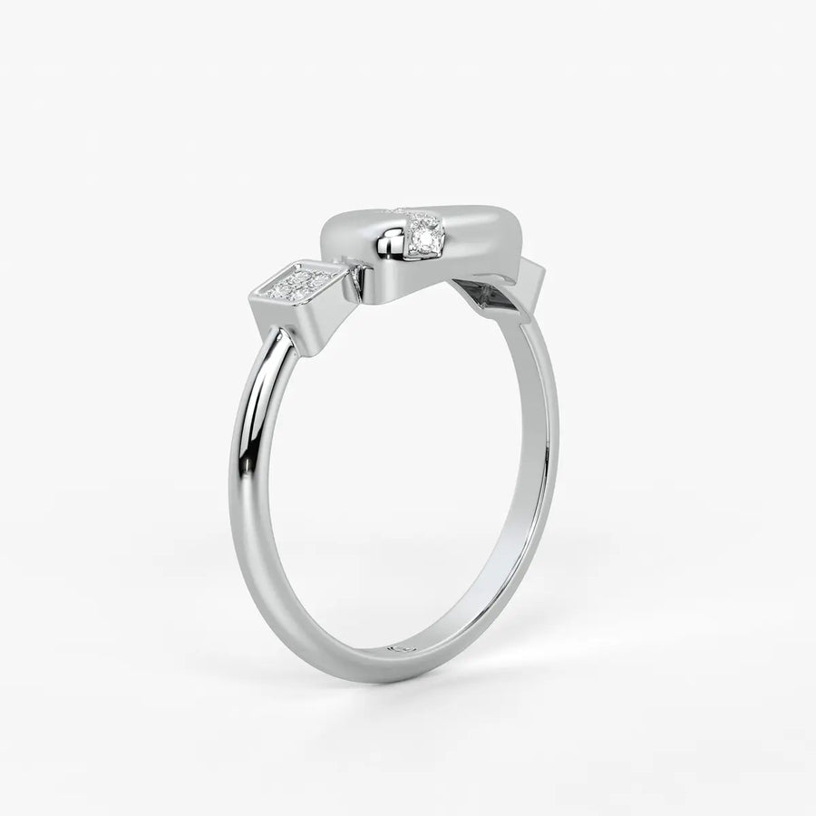 Arvielle Curva Heart Spark Ring