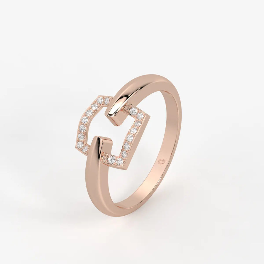 Orlisse Halo Frame Statement Ring
