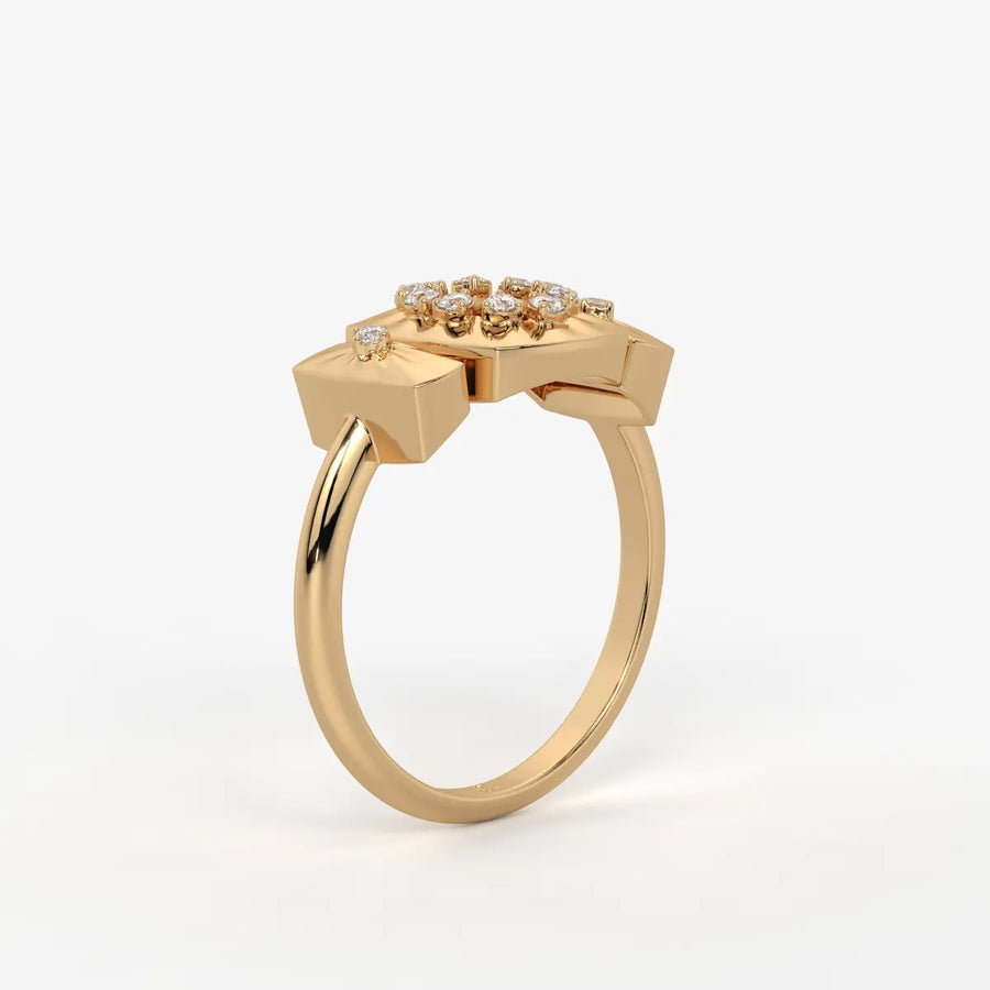 Celestria Halo Crest Ring