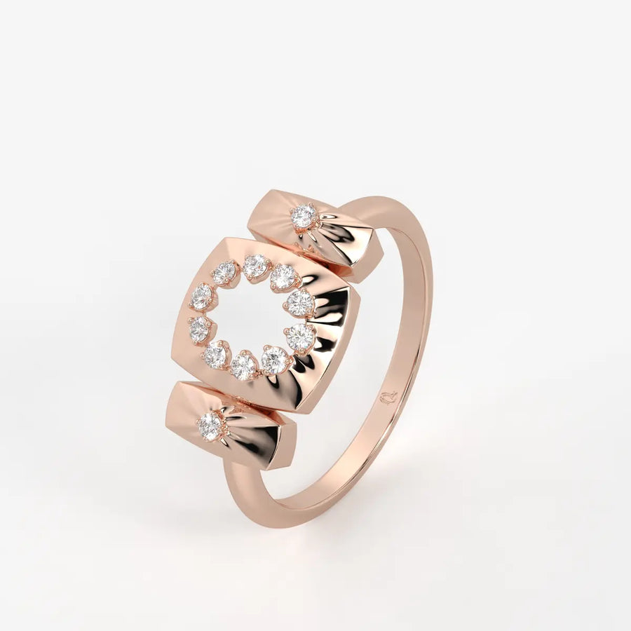 Celestria Halo Crest Ring