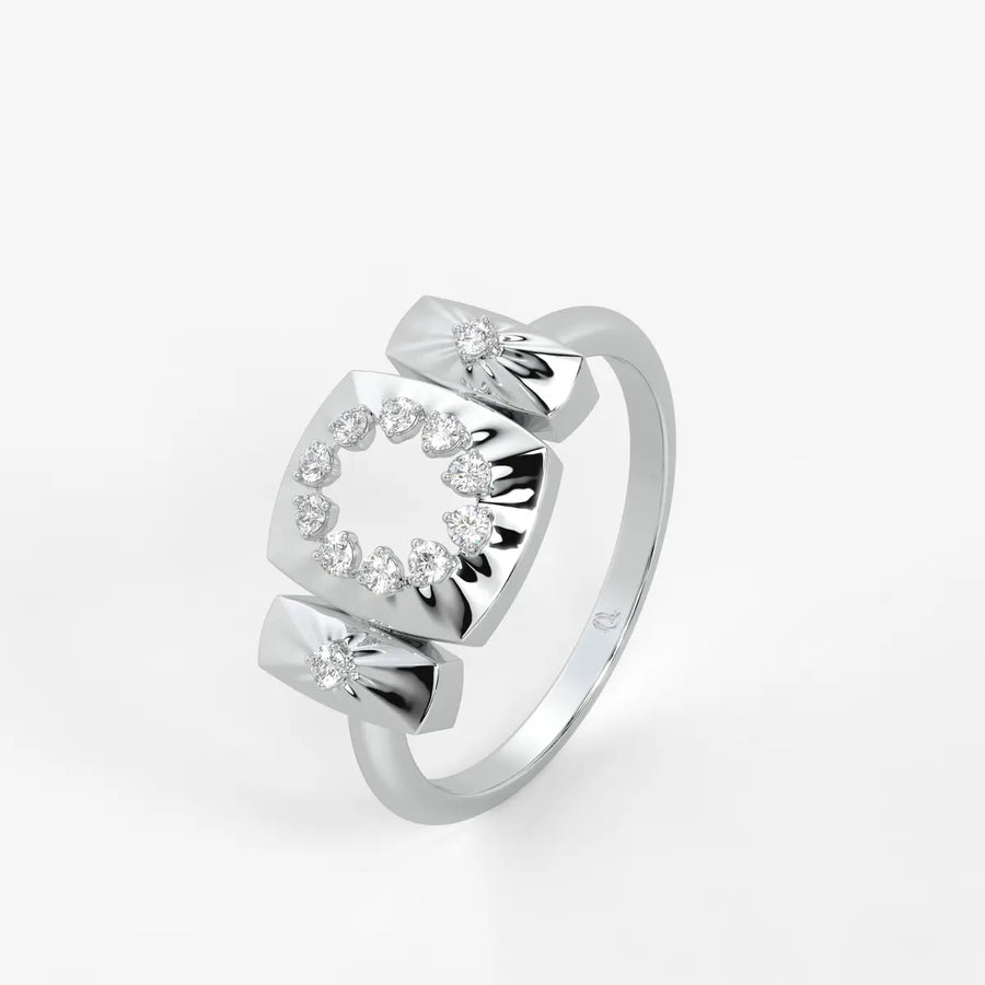Celestria Halo Crest Ring