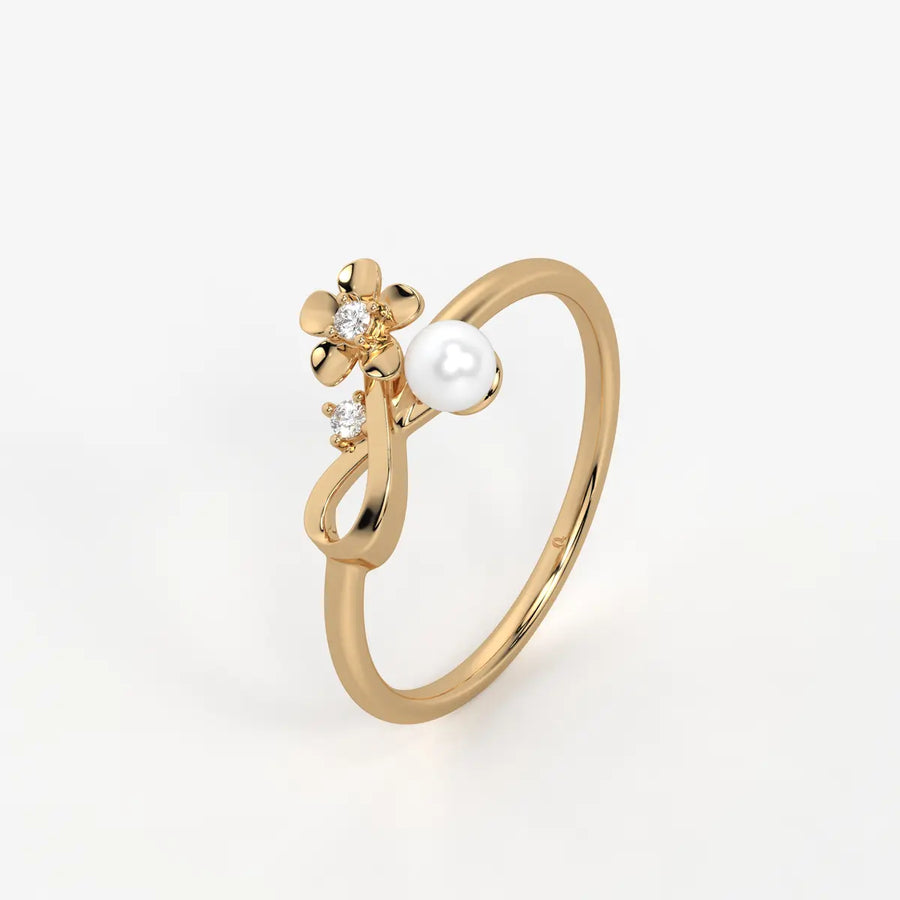 Infiora Bloom Pearl Grace Ring