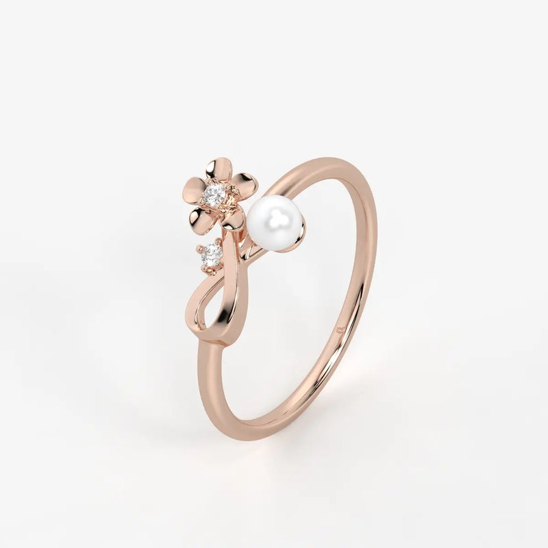 Infiora Bloom Pearl Grace Ring