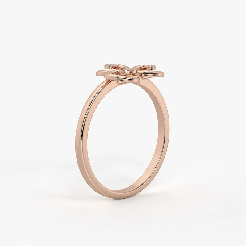 Triluna Swirl Diamond Ring