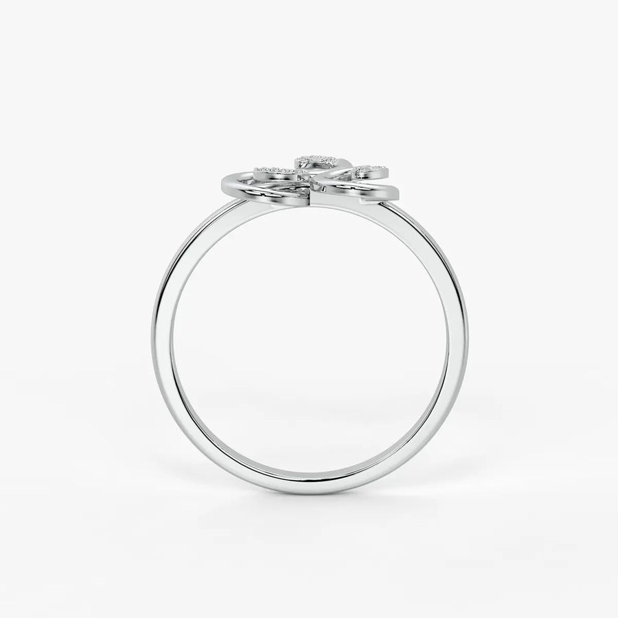 Triluna Swirl Diamond Ring