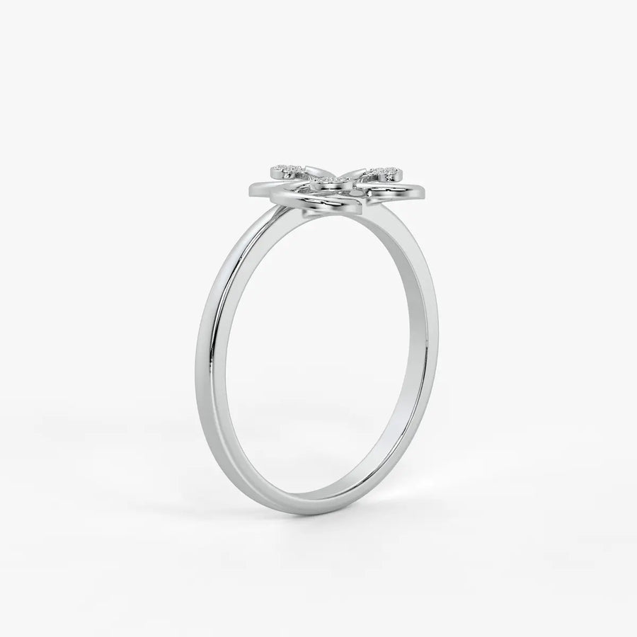 Triluna Swirl Diamond Ring