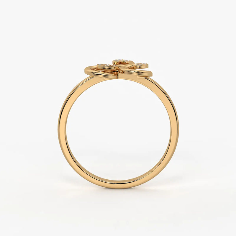 Triluna Swirl Diamond Ring