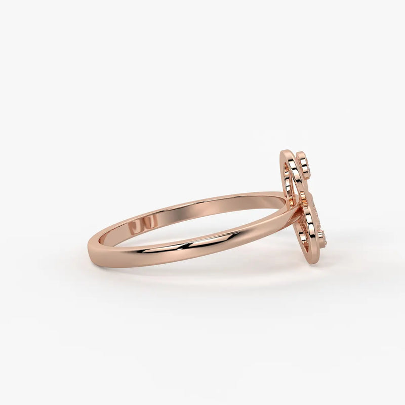 Triluna Swirl Diamond Ring