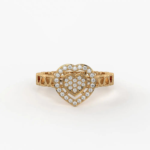 Love Lattice Heart Diamond Ring