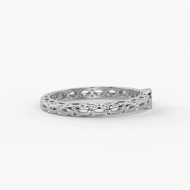 Lattice Cube Diamond Ring
