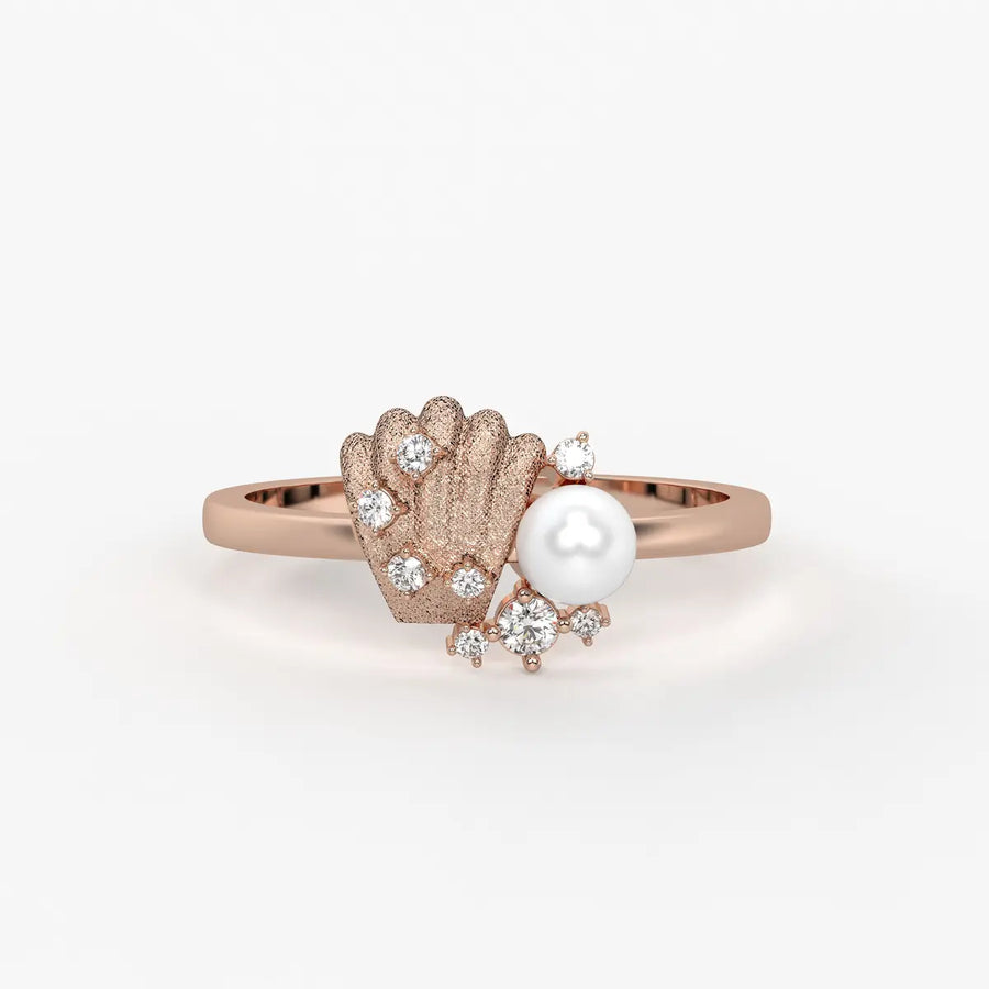 Floral Pearl Designer Ring