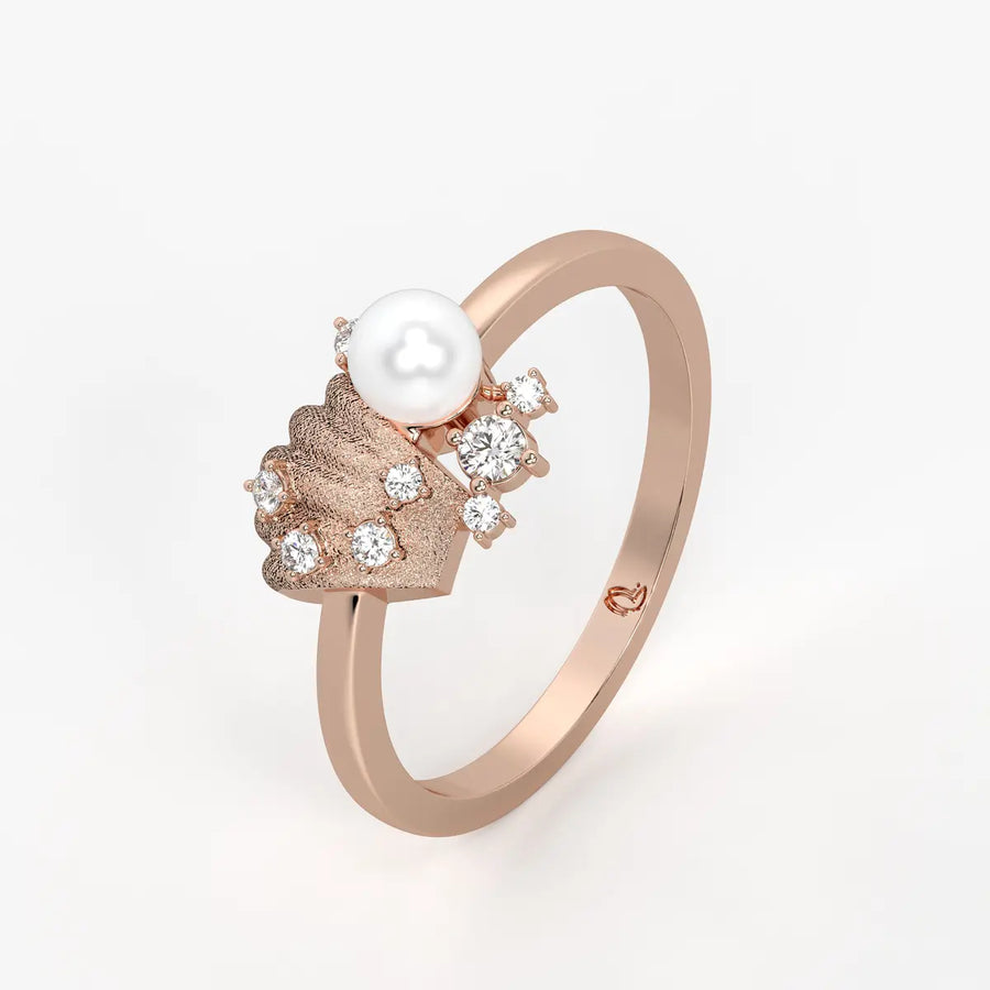Floral Pearl Designer Ring