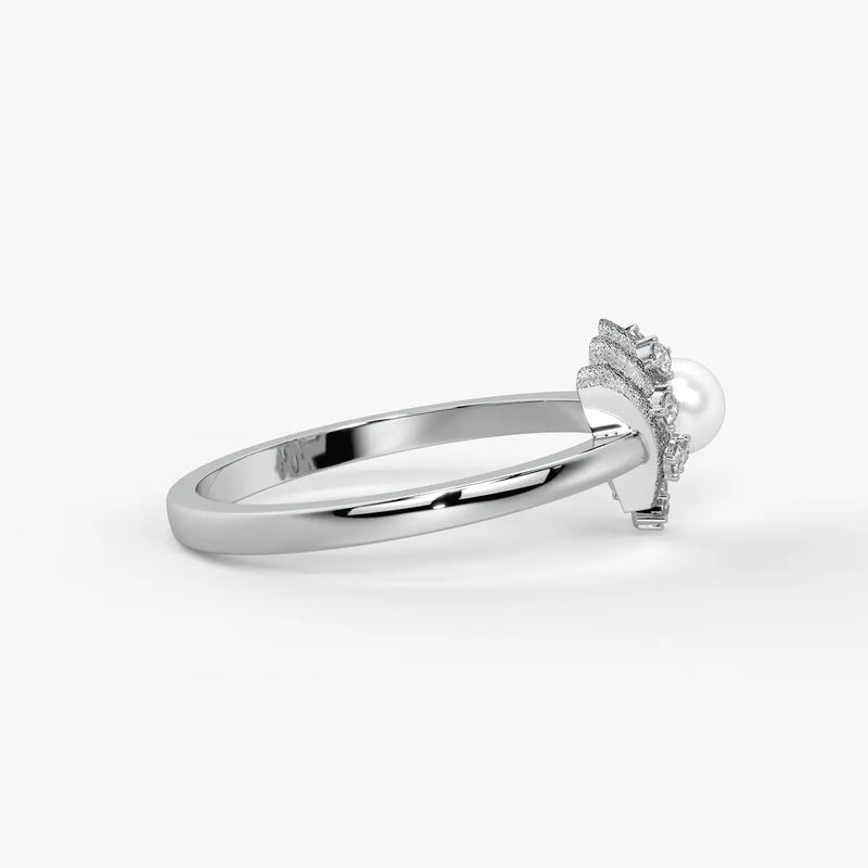 Floral Pearl Designer Ring