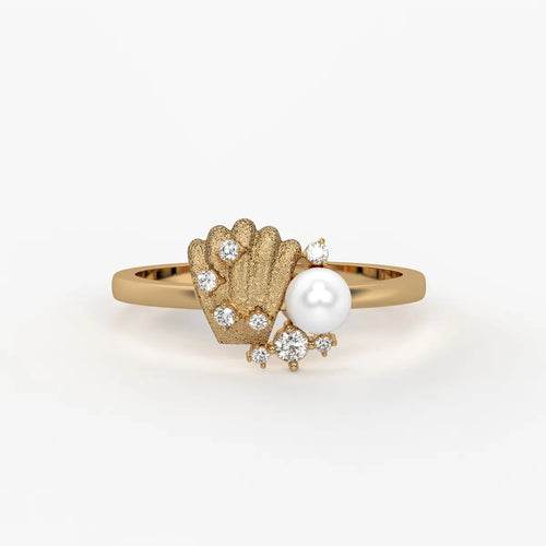 Floral Pearl Designer Ring