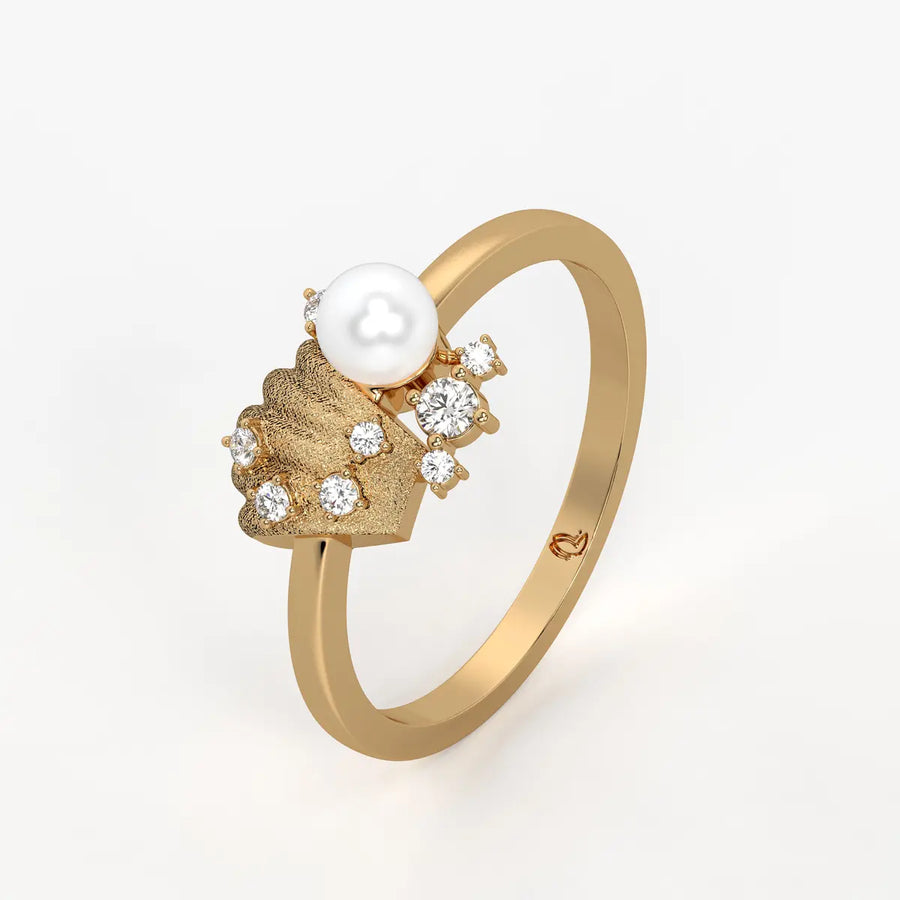 Floral Pearl Designer Ring