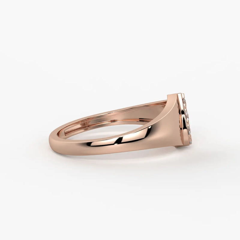 Heart Cluster Solitaire Ladies Ring