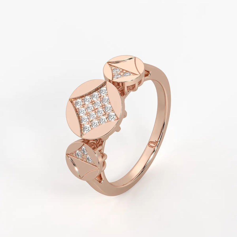 Geometric Cluster Designer Ladies Ring
