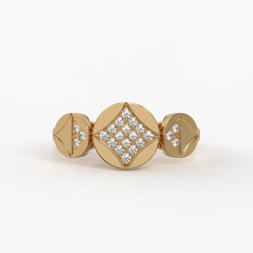 Geometric Cluster Designer Ladies Ring