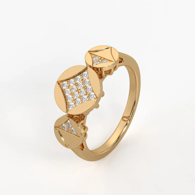 Geometric Cluster Designer Ladies Ring