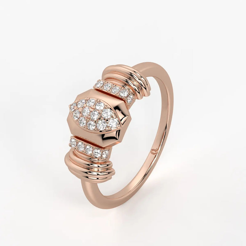 Marquise Geometric Statement Ladies Ring