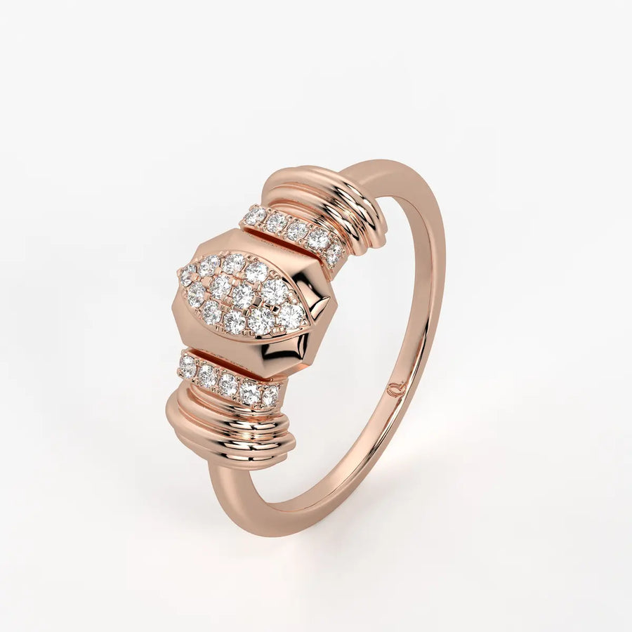 Marquise Geometric Statement Ladies Ring