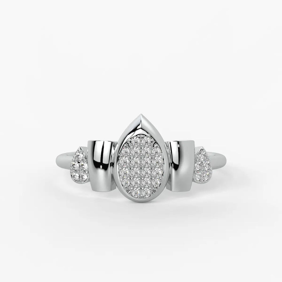 Marquise Halo Statement Ladies Ring