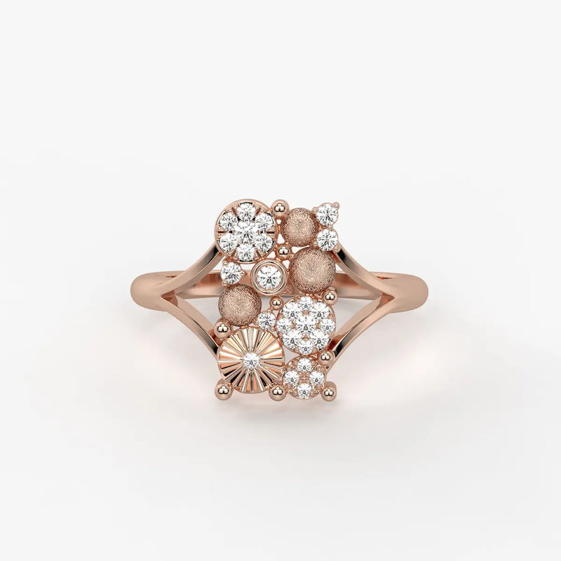 Cluster Floral Statement Ladies Ring