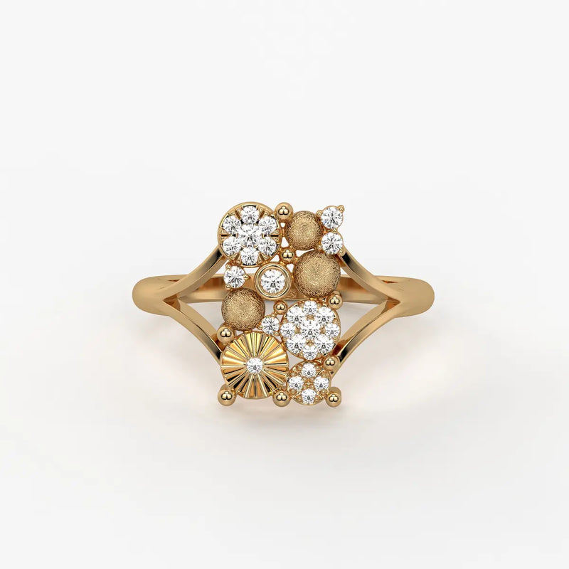 Cluster Floral Statement Ladies Ring
