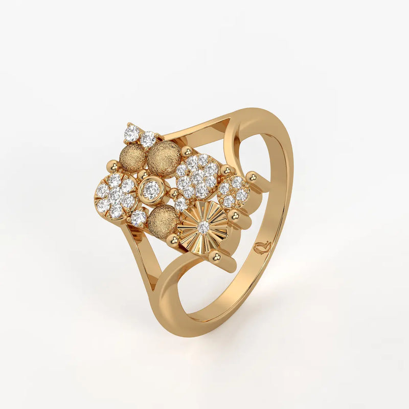 Cluster Floral Statement Ladies Ring