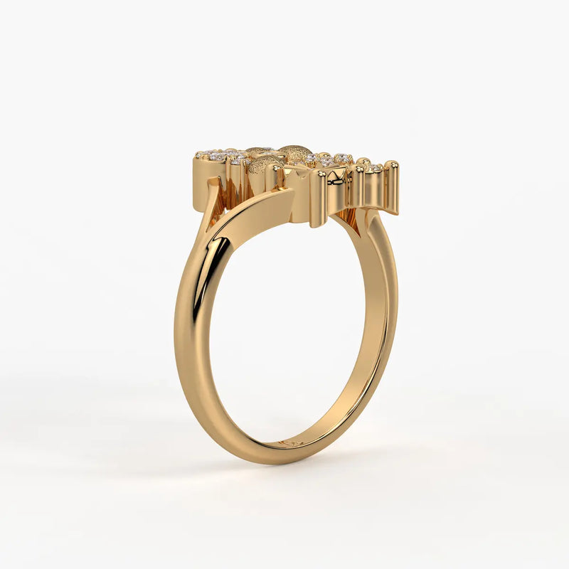 Cluster Floral Statement Ladies Ring