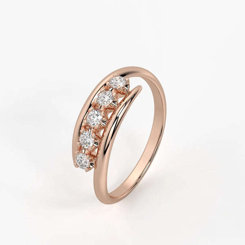 Arcveil Diamond Bypass Ring