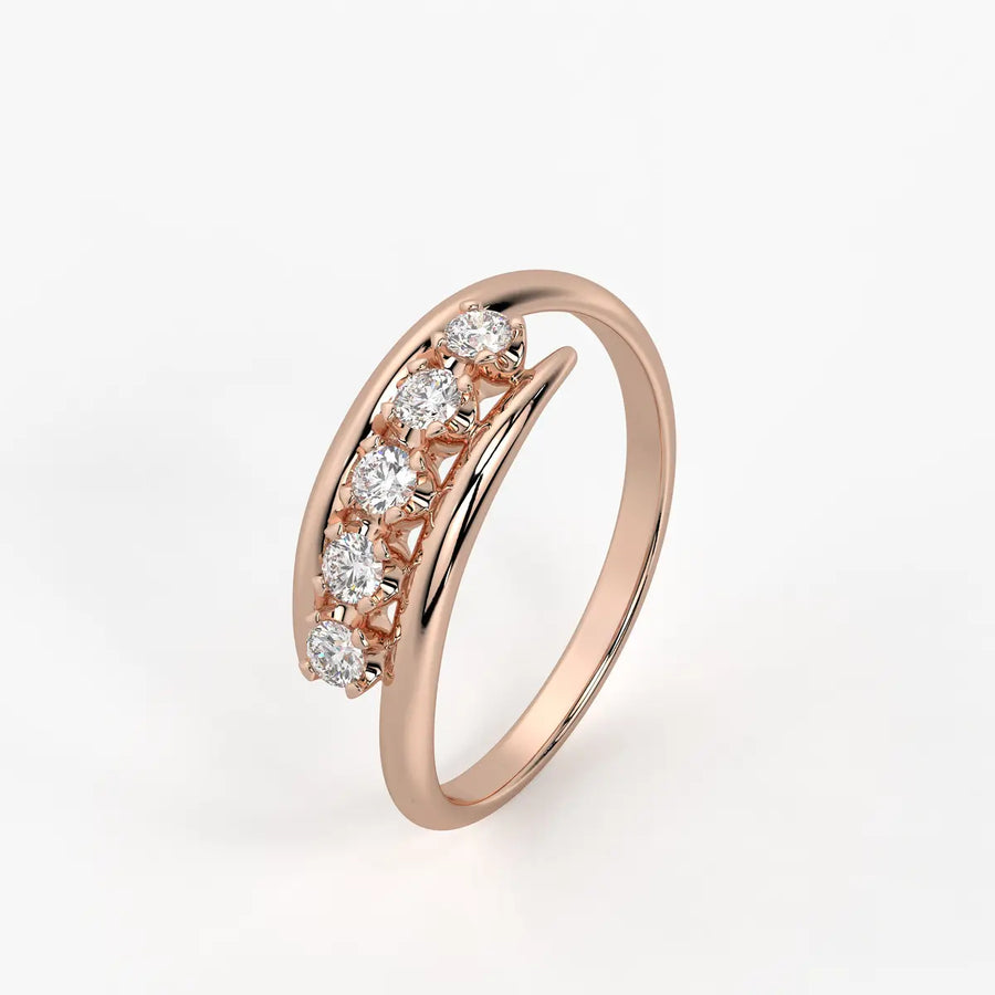 Arcveil Diamond Bypass Ring