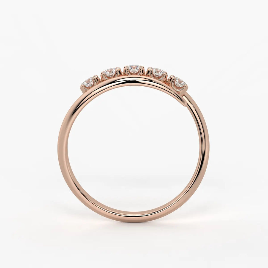 Arcveil Diamond Bypass Ring