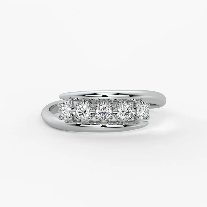Arcveil Diamond Bypass Ring
