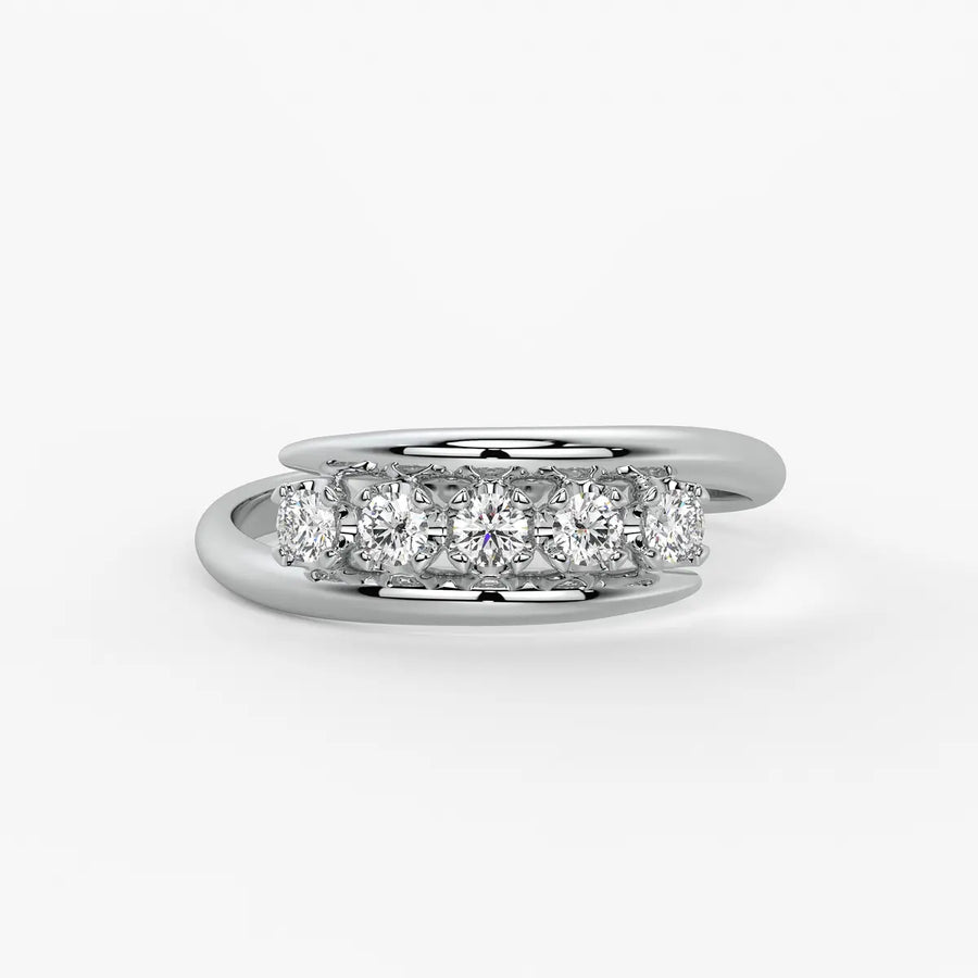 Arcveil Diamond Bypass Ring