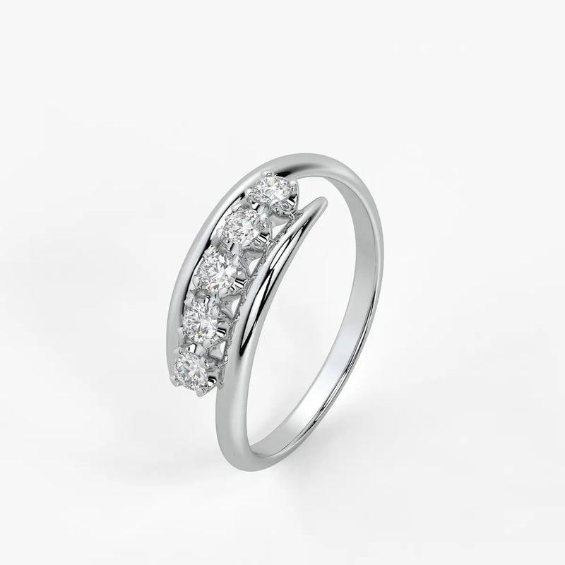 Arcveil Diamond Bypass Ring