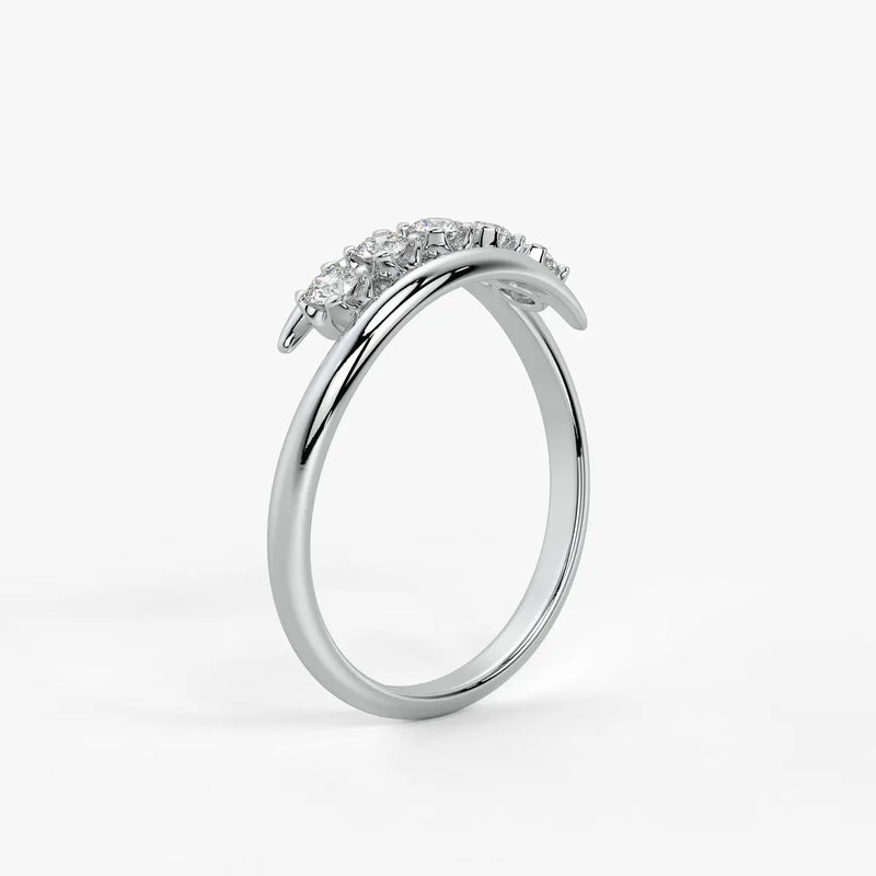Arcveil Diamond Bypass Ring
