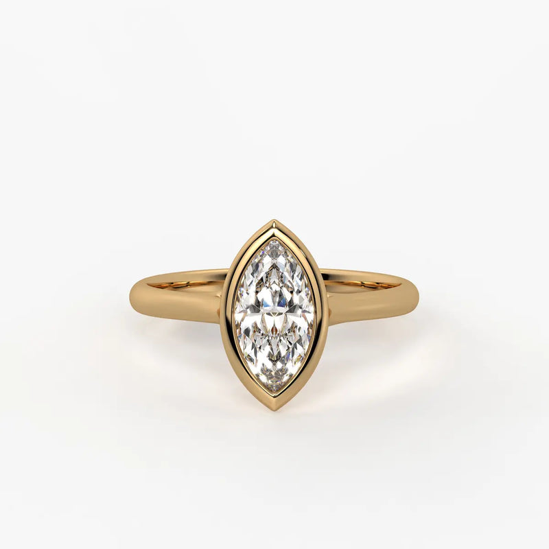 Marquise Lumi Leaf Ring